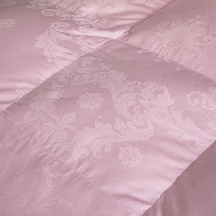 91家纺网 家纺一手货源 找家纺 安力森/诚臻酒店用品 2025新款80s全棉大提花立体双层羽绒被羽绒被壳 粉红