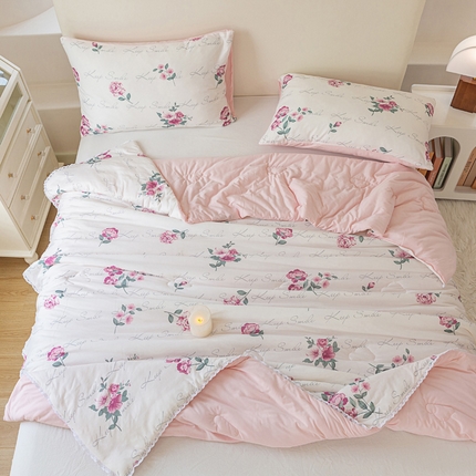 91家纺网 家纺一手货源 找家纺 默忆 2025新款针织棉大豆云朵被子被芯夏被空调被春秋四季被 花语