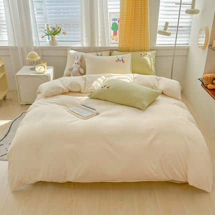 91家纺网 家纺一手货源 找家纺 （总）韩都家居 2024新款水洗棉萌眼系列四件套