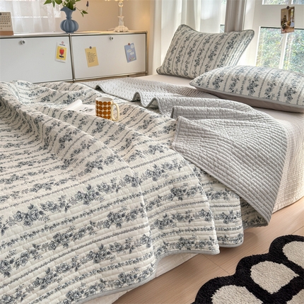 91家纺网 家纺一手货源 找家纺 （总）美优兰 2025春款全棉单面高温砂洗床盖