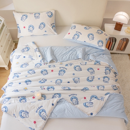 91家纺网 家纺一手货源 找家纺 默忆 2025新款针织棉大豆云朵被子被芯夏被空调被春秋四季被 小龙人