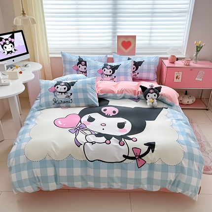 91家纺网 家纺一手货源 找家纺 （总）金爱家 2024新款大阪全棉数码印花三丽鸥系列四件套