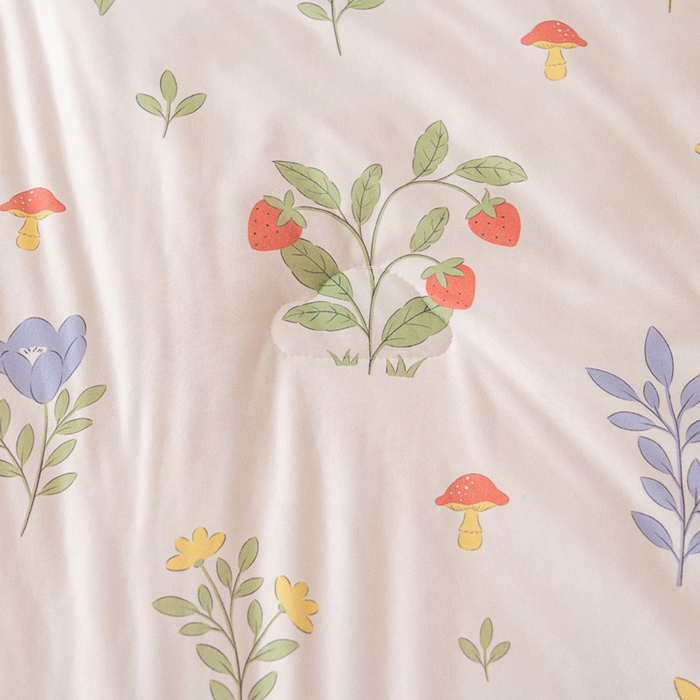 91家纺网 家纺一手货源 找家纺 默忆 2025新款针织棉大豆云朵被子被芯夏被空调被春秋四季被 萌音草莓