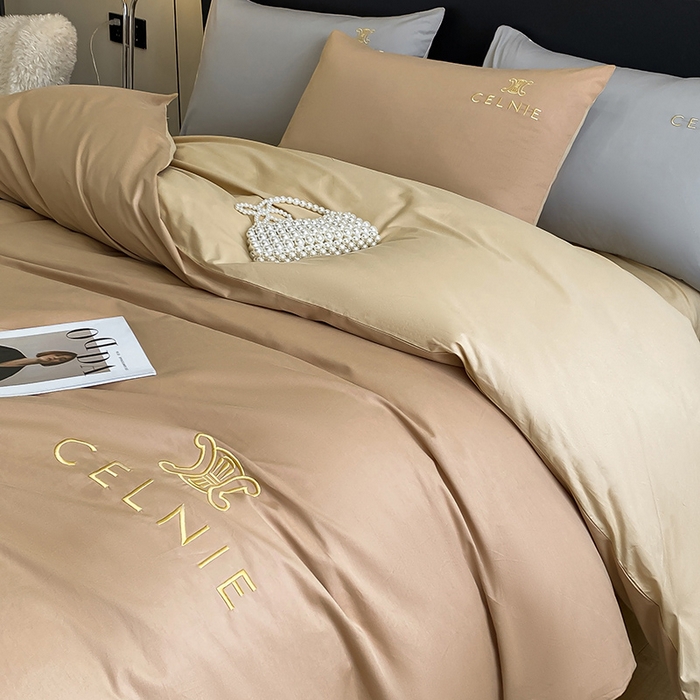 91家纺网 家纺一手货源 找家纺 2024新款60s全棉刺绣四件套--凯琳娜系列 凯琳娜-奇遇金