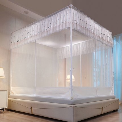 91家纺网 家纺一手货源 找家纺 （总）富莱星蚊帐 2024新款TU型刺绣坐床蚊帐