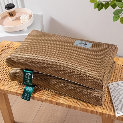 91家纺网 家纺一手货源 找家纺 （总）织布人 2024新款韩式面包枕夏季冰丝藤凉席枕茉莉花茶叶枕荞麦枕头