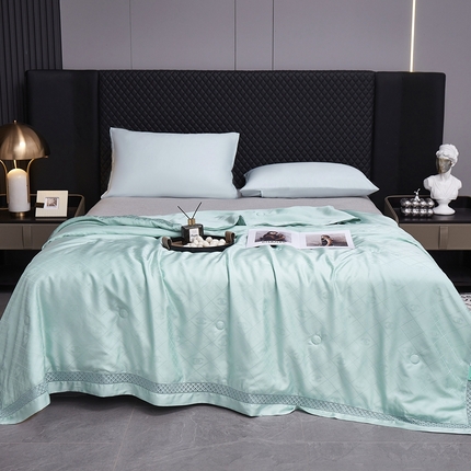 91家纺网 家纺一手货源 找家纺 博尔菲 2025新款天丝提花夏凉被-赫本 赫本-兰