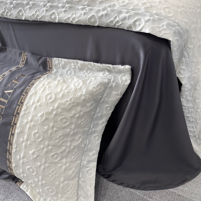 91家纺网 家纺一手货源 找家纺 （总）优悦 2024新款时尚轻奢冰丝刺绣四件套-摩洛哥