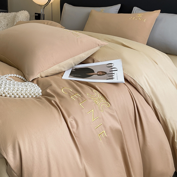 91家纺网 家纺一手货源 找家纺 2024新款60s全棉刺绣四件套--凯琳娜系列 凯琳娜-奇遇金