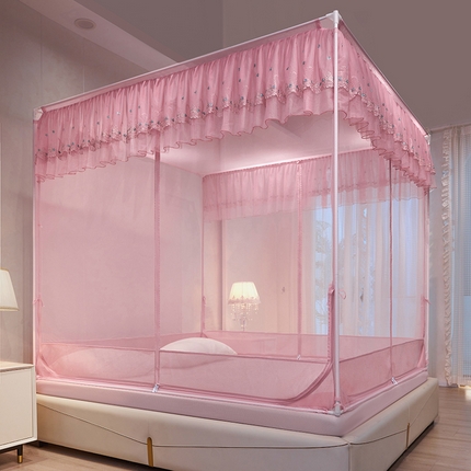 91家纺网 家纺一手货源 找家纺 （总）富莱星蚊帐 2024新款TU型刺绣坐床蚊帐