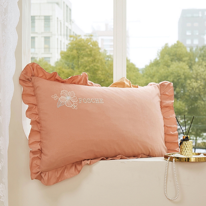 91家纺网 家纺一手货源 找家纺 （总）苏木年华 2024新款春光里系列韩版荷叶边刺绣加大床单四件套