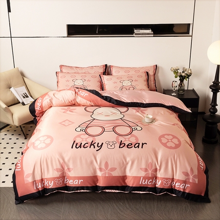 91家纺网 家纺一手货源 找家纺 （总）摩卡 2024新款博主风水洗真丝四件套