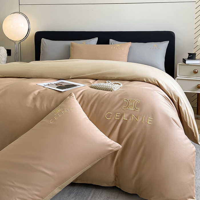 91家纺网 家纺一手货源 找家纺 2024新款60s全棉刺绣四件套--凯琳娜系列 凯琳娜-奇遇金