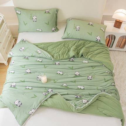 91家纺网 家纺一手货源 找家纺 默忆 2025新款针织棉大豆云朵被子被芯夏被空调被春秋四季被 国宝熊猫