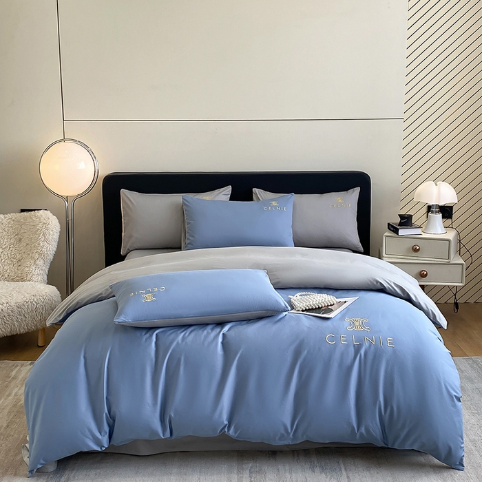 91家纺网 家纺一手货源 找家纺 2024新款60s全棉刺绣四件套--凯琳娜系列 赛琳娜-莱茵蓝