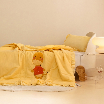 91家纺网 家纺一手货源 找家纺 （总）喜多兔儿童家纺 2024新款小轻柔纱布纯棉双层纱空调被