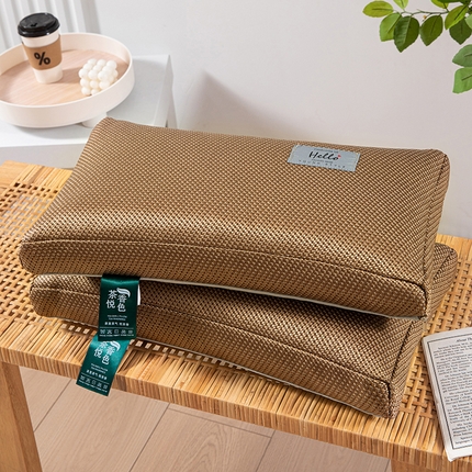 91家纺网 家纺一手货源 找家纺 （总）织布人 2024新款韩式面包枕夏季冰丝藤凉席枕茉莉花茶叶枕荞麦枕头