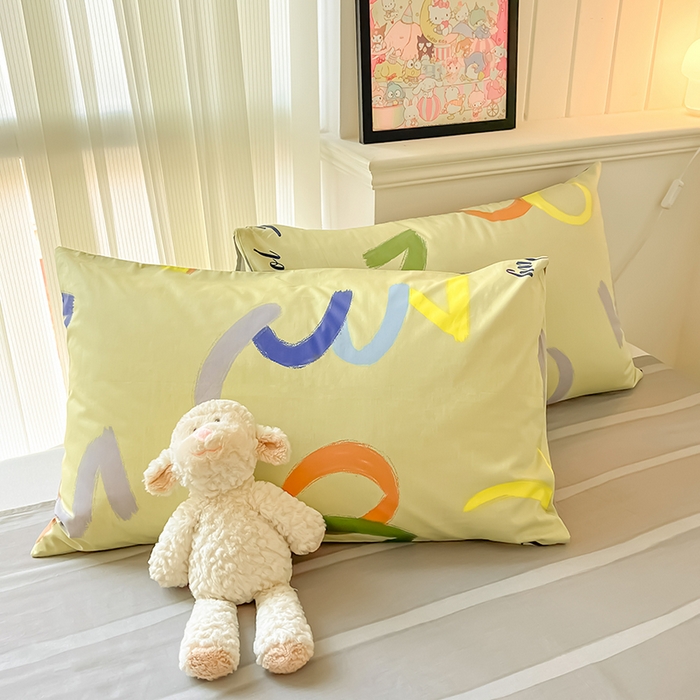 91家纺网 家纺一手货源 找家纺 顾里2024新款40支13372全棉四件套-韩风系列 几何艺术