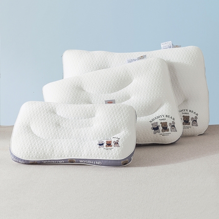 （总）九歌枕芯 2024新款5D分区三只小熊护颈椎枕头枕芯儿童枕芯学枕成人枕