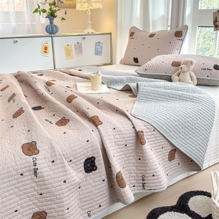 91家纺网 家纺一手货源 找家纺 （总）美优兰 2025春款全棉单面高温砂洗床盖