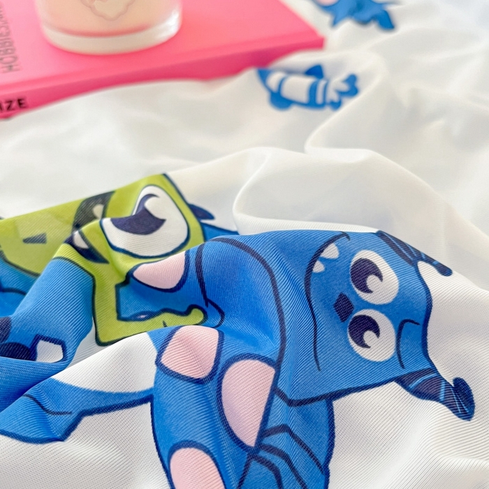 91家纺网 家纺一手货源 找家纺 大彩家居 2024新款A类迪士尼小凉皮豆豆盖毯 盖毯-怪兽大学