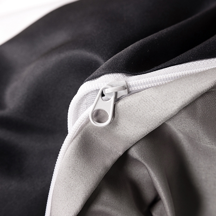 91家纺网 家纺一手货源 找家纺 摩卡 2024新款博主风水洗真丝四件套 半脸熊-白