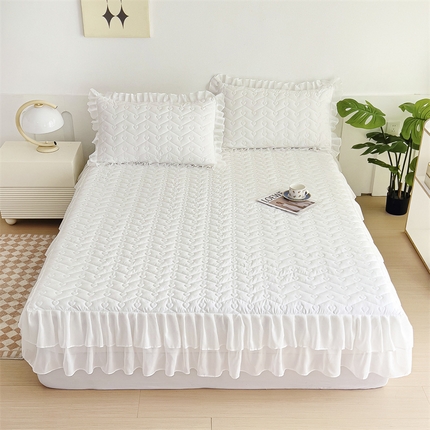 91家纺网 家纺一手货源 找家纺 （总）屹成 2024新款水洗棉雪纺丽莎款单床笠夹棉床笠