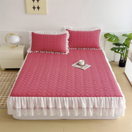 屹成 2024新款水洗棉雪纺丽莎款单床笠 豆沙