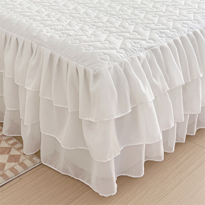 91家纺网 家纺一手货源 找家纺 （总）屹成 2024新款水洗棉雪纺丽莎款单床裙