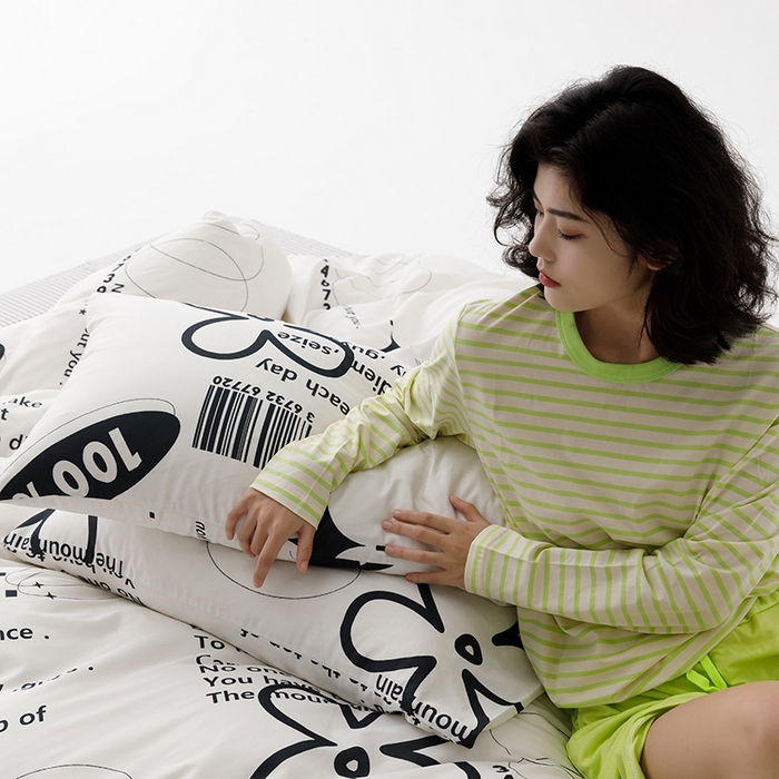 91家纺网 家纺一手货源 找家纺 卡姿家纺2024新款全棉40支13070极有家风格印花四件套 左岸-GM228546