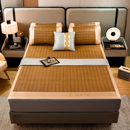 91家纺网 家纺一手货源 找家纺 （总）青雅席业 2025新款艾草刺绣pp加密直角御藤席