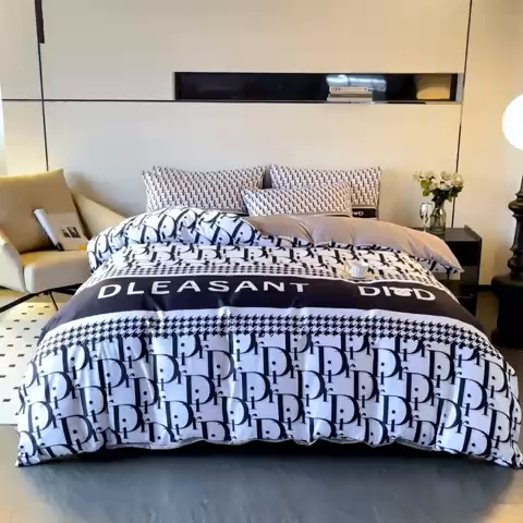 91家纺网 家纺一手货源 找家纺 摩卡 2024新款博主风水洗真丝四件套 爱迪