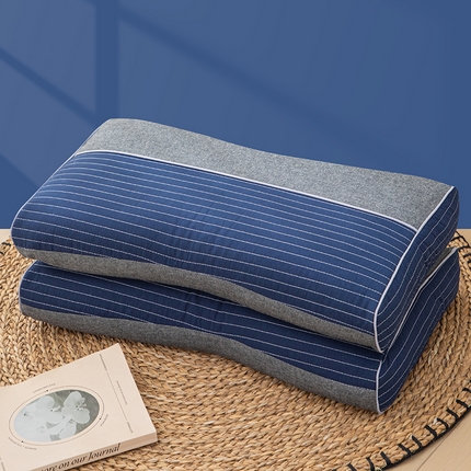 91家纺网 家纺一手货源 找家纺 （总）织布人 2025新款荞麦枕韩式全棉砂洗拼色枕全荞麦壳颈椎枕头枕芯