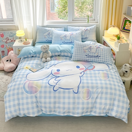 91家纺网 家纺一手货源 找家纺 （总）金爱家 2024新款大阪全棉数码印花三丽鸥系列四件套