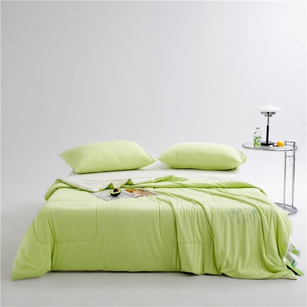 91家纺网 家纺一手货源 找家纺 苏秦家纺 2024新款乳冰冰凉感被 西瓜绿