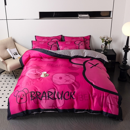 91家纺网 家纺一手货源 找家纺 （总）摩卡 2024新款博主风水洗真丝四件套