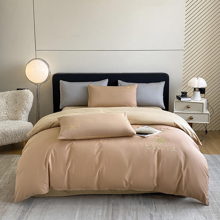 91家纺网 家纺一手货源 找家纺 2024新款60s全棉刺绣四件套--凯琳娜系列 凯琳娜-奇遇金