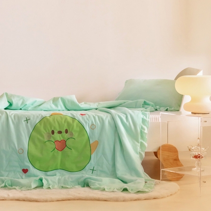 91家纺网 家纺一手货源 找家纺 （总）喜多兔儿童家纺 2024新款小轻柔纱布纯棉双层纱空调被