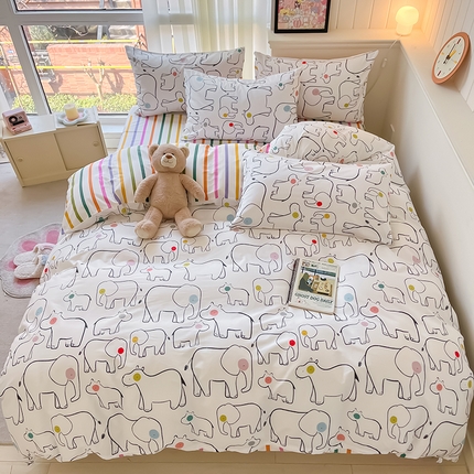 91家纺网 家纺一手货源 找家纺 （总）顾里2024新款40支13372全棉四件套-韩风系列