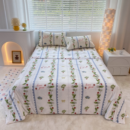 91家纺网 家纺一手货源 找家纺 花满路 2024新款A类母婴级凉感夏被 玫瑰花藤