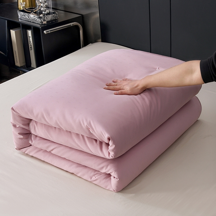 91家纺网 家纺一手货源 找家纺 鑫田 2025新款提花蚕丝被100%桑蚕丝被春秋被双人子母被二合一冬被礼品被夏凉被 豆沙色