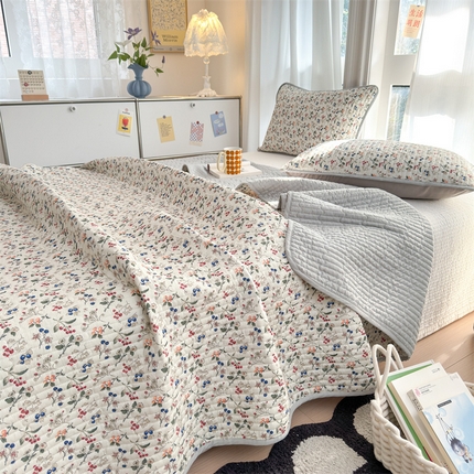 美优兰 2025春款全棉单面高温砂洗床盖 春晓