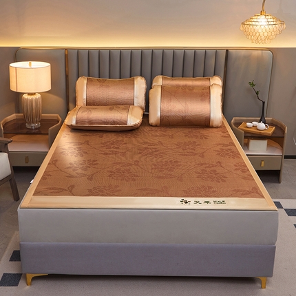 91家纺网 家纺一手货源 找家纺 （总）青雅席业 2025新款艾草刺绣pp加密直角御藤席