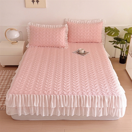 91家纺网 家纺一手货源 找家纺 （总）屹成 2024新款水洗棉雪纺丽莎款单床笠夹棉床笠