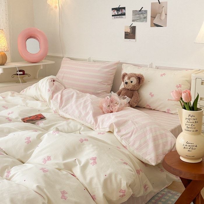 91家纺网 家纺一手货源 找家纺 （总）昔可家纺 2024心动蝴蝶结系列四件套