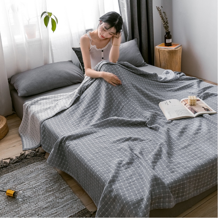 91家纺网 家纺一手货源 找家纺 （总）朴尔家纺-毛巾被 2024新款三层水洗棉全棉纱布毛巾被