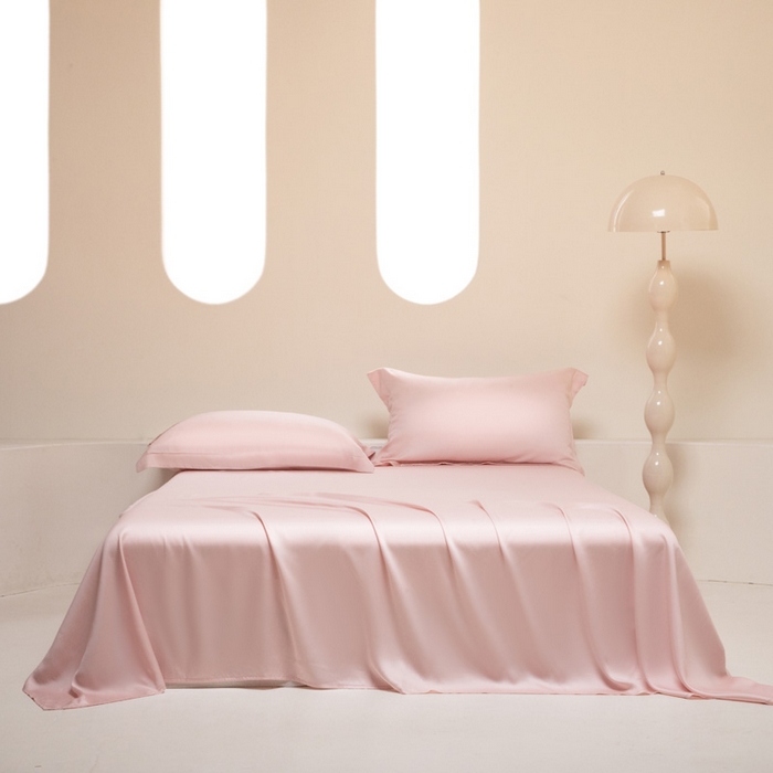 91家纺网 家纺一手货源 找家纺 涵宸 2024新款兰精天丝棉纯色单品-床单 床单-玫瑰粉