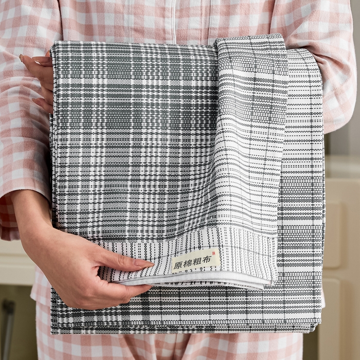 91家纺网 家纺一手货源 找家纺 九沐良品 新款全棉无印老粗布单品床单+三件套 星月