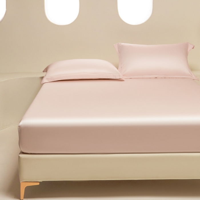 91家纺网 家纺一手货源 找家纺 涵宸 2024新款兰精天丝棉纯色单品-床笠 床笠-肉桂粉