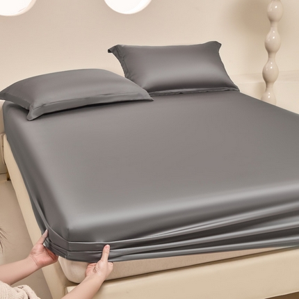 涵宸 2024新款兰精天丝棉纯色单品-床笠 床笠-星夜灰